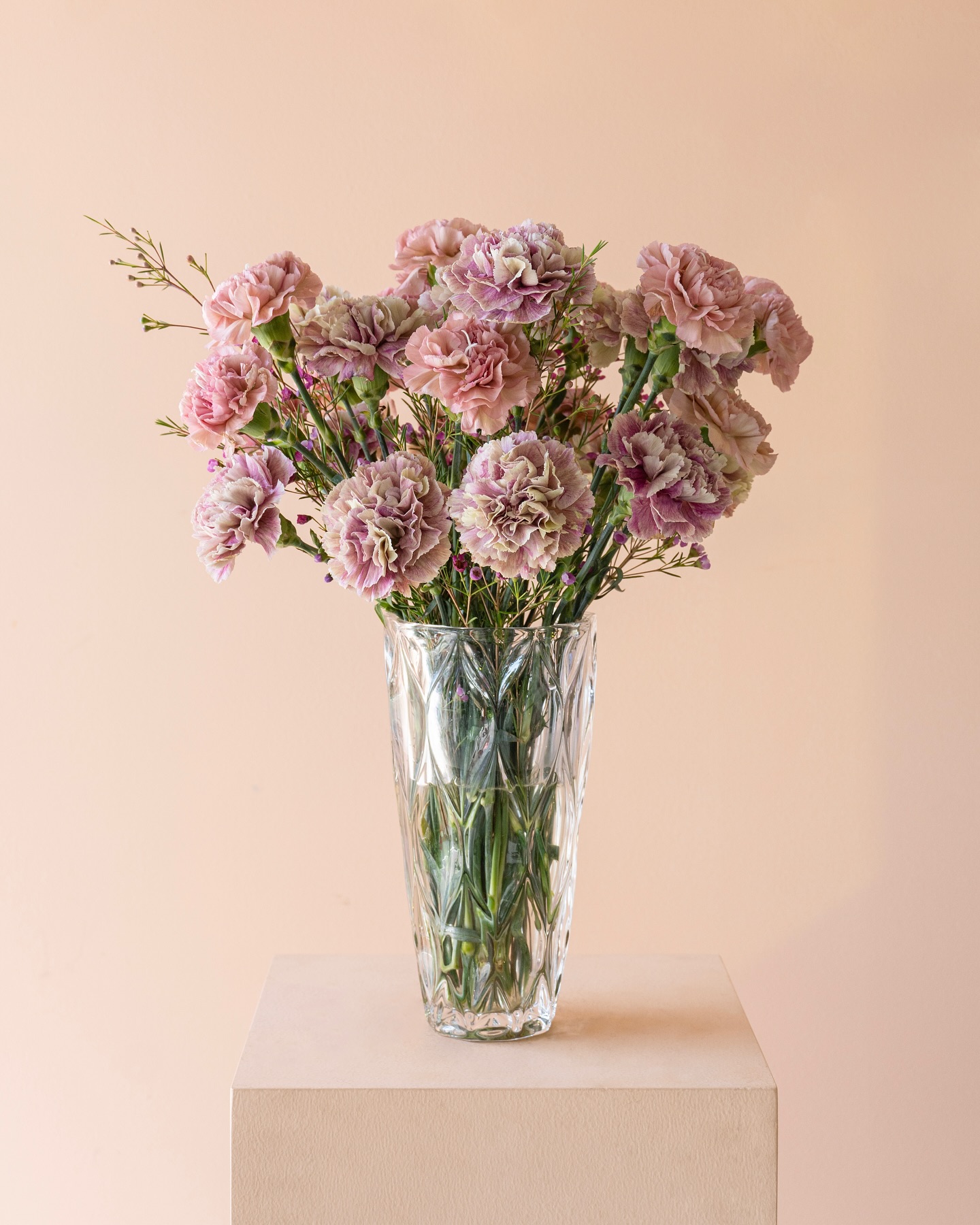Currently in-love with this delicate arrangement of dusty pink carnations beautifully arranged in a crystal vase 🪷💗 Order yours now!

#AliaFlowers